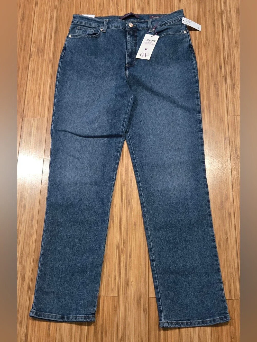 NWT Gloria Vanderbilt High-Rise Straight Leg Jeans - Dark Blue